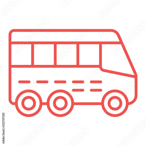 Bus Multicolor Line Icon