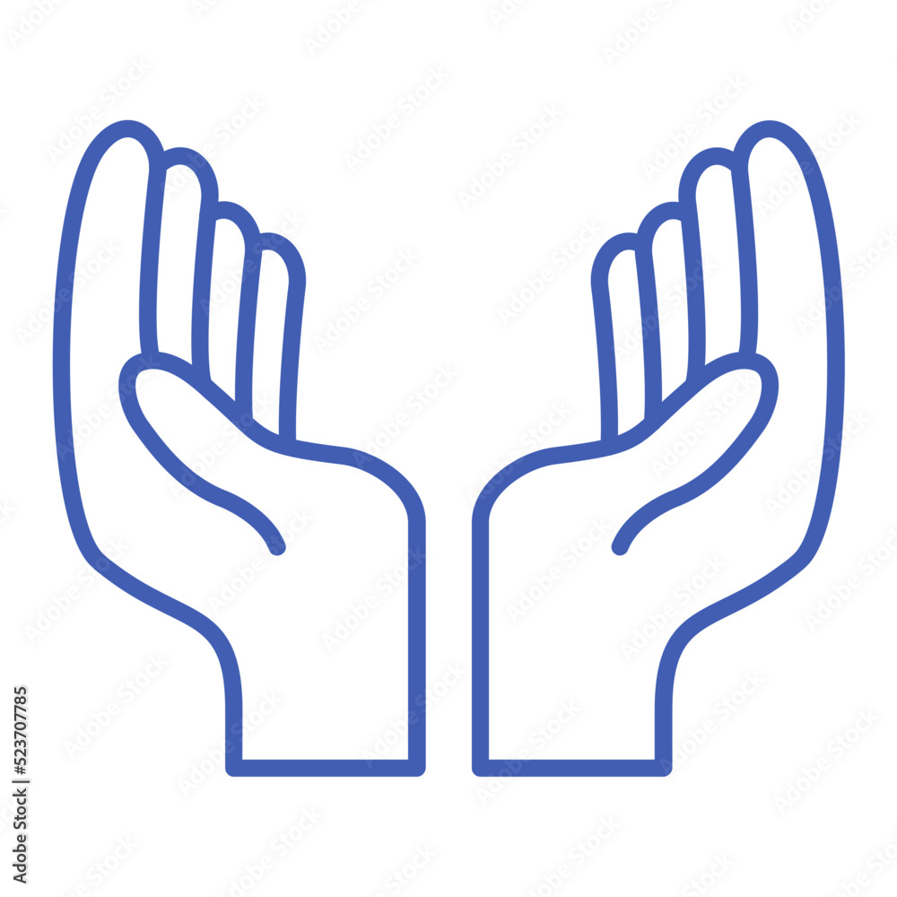 Fototapeta premium Hands Multicolor Line Icon