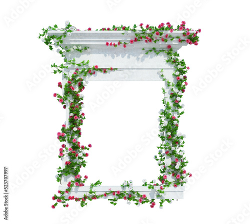 3d Render Ivy Plants Isolated  on white