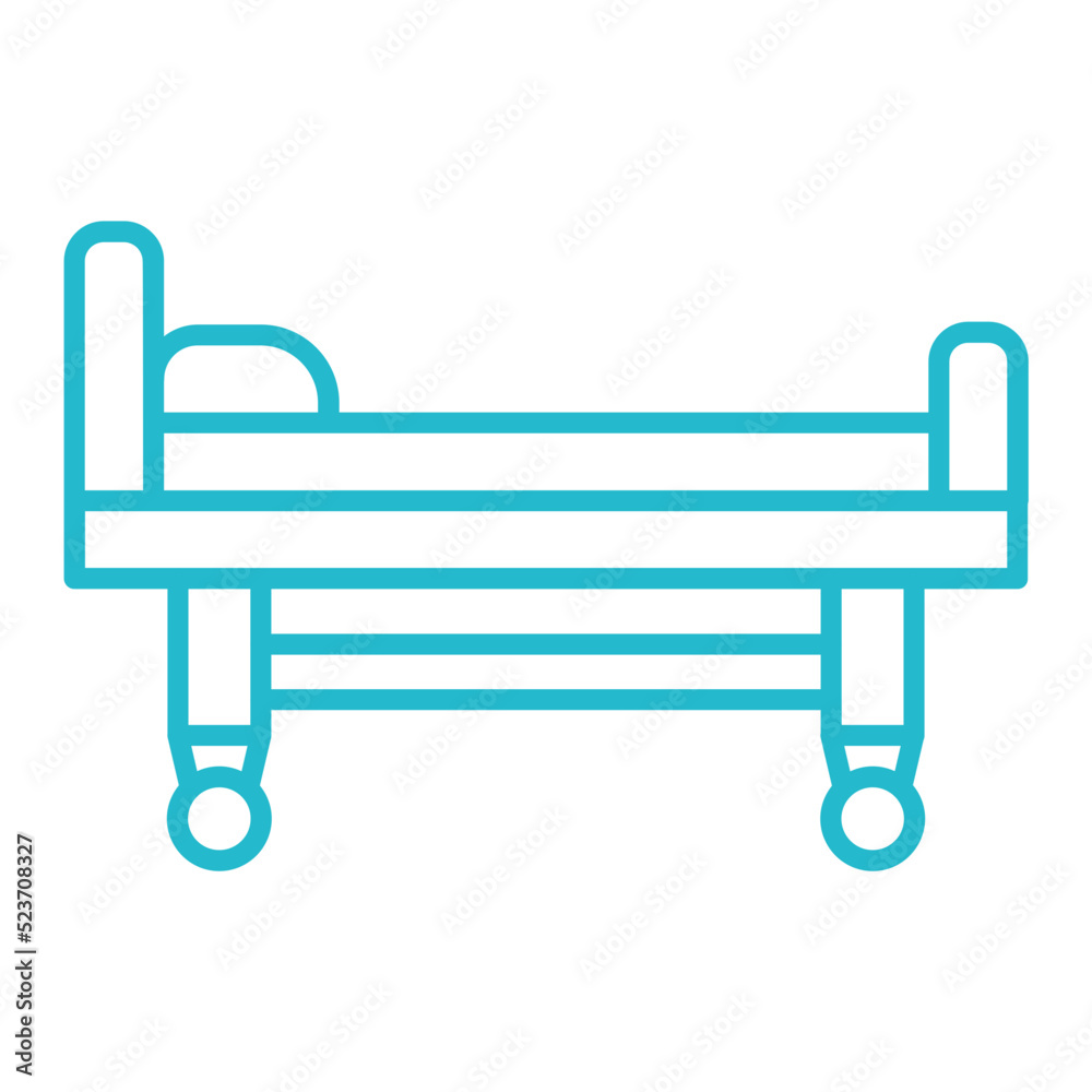 Bed Multicolor Line Icon