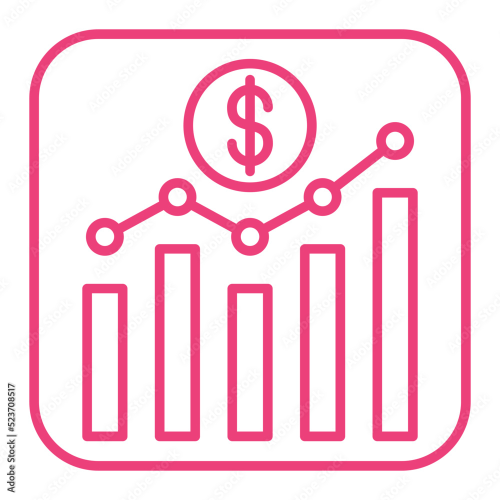 Stock Exchange App Multicolor Line Icon Stock Exchange App Multicolor Line Icon