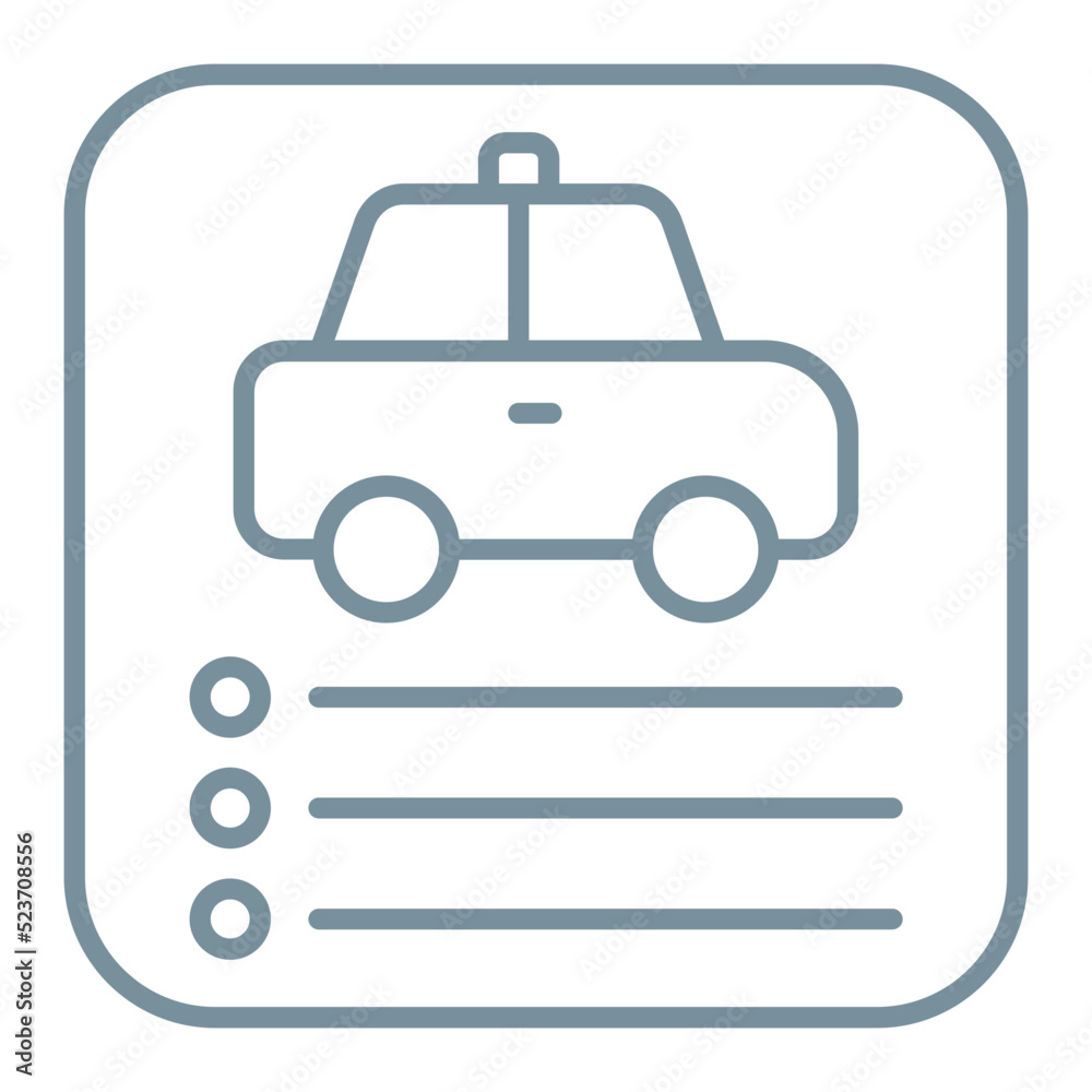 Car App Multicolor Line Icon Car App Multicolor Line Icon