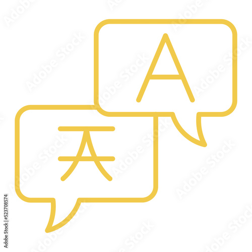 Translator Multicolor Line Icon