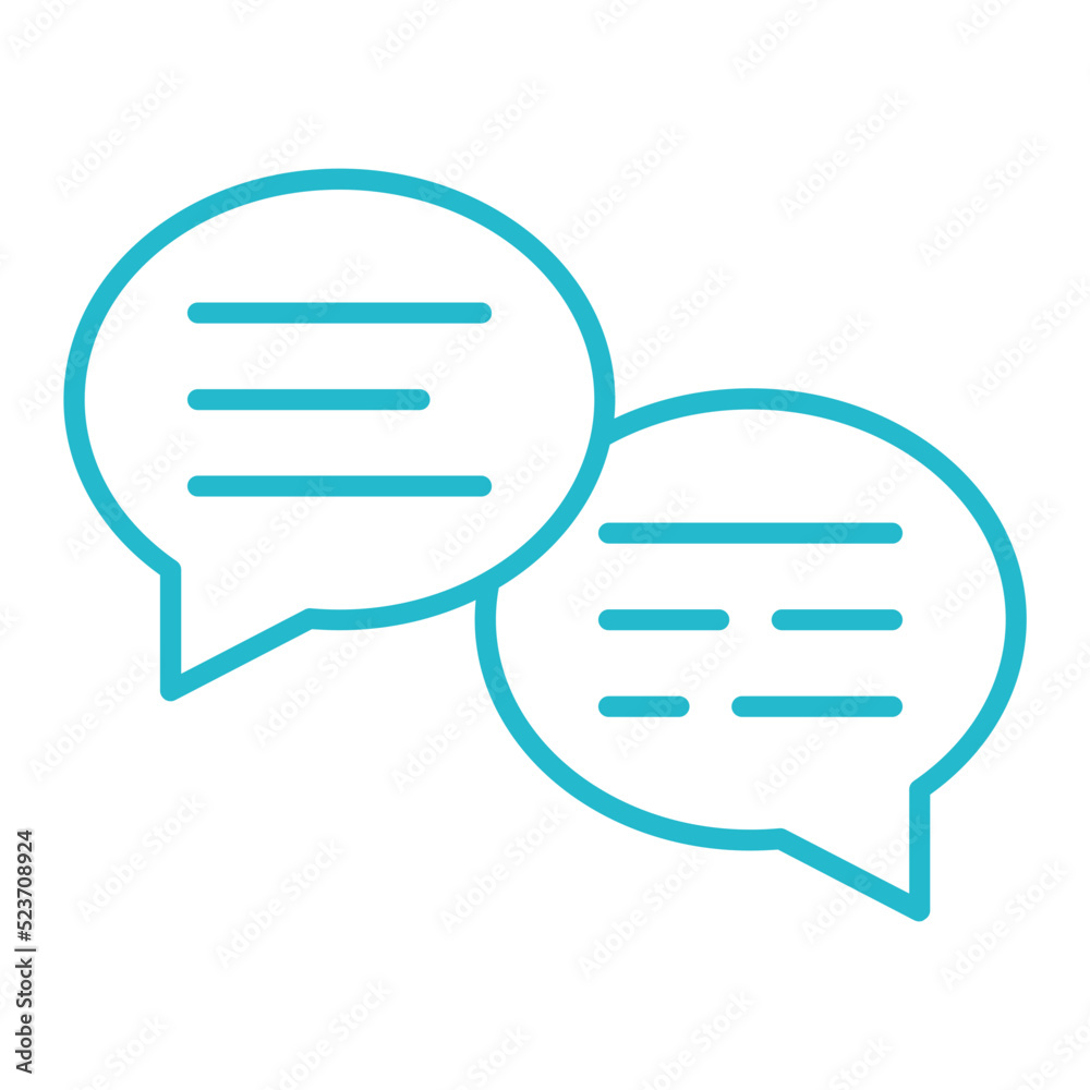 Chat Multicolor Line Icon Chat Multicolor Line Icon