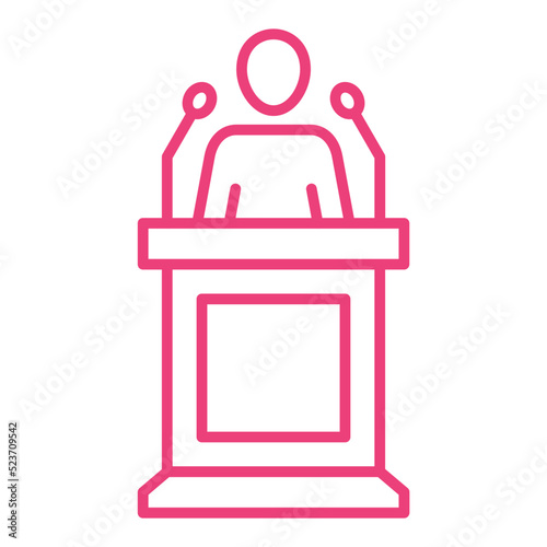 Speech Multicolor Line Icon