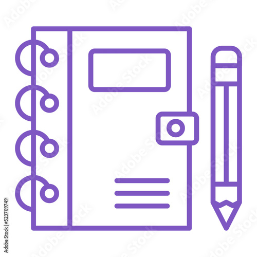 Notebook Multicolor Line Icon