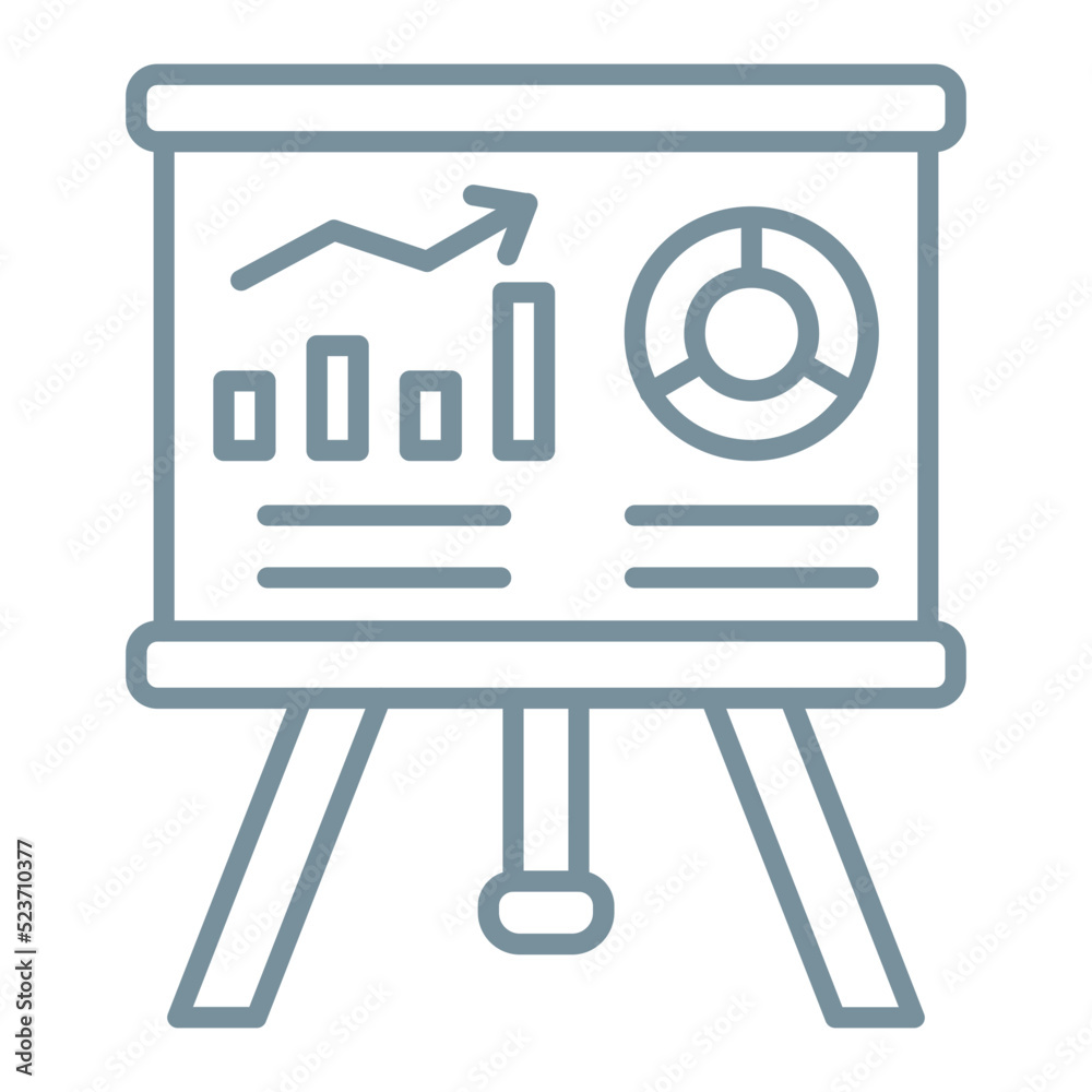Presentation Multicolor Line Icon Presentation Multicolor Line Icon