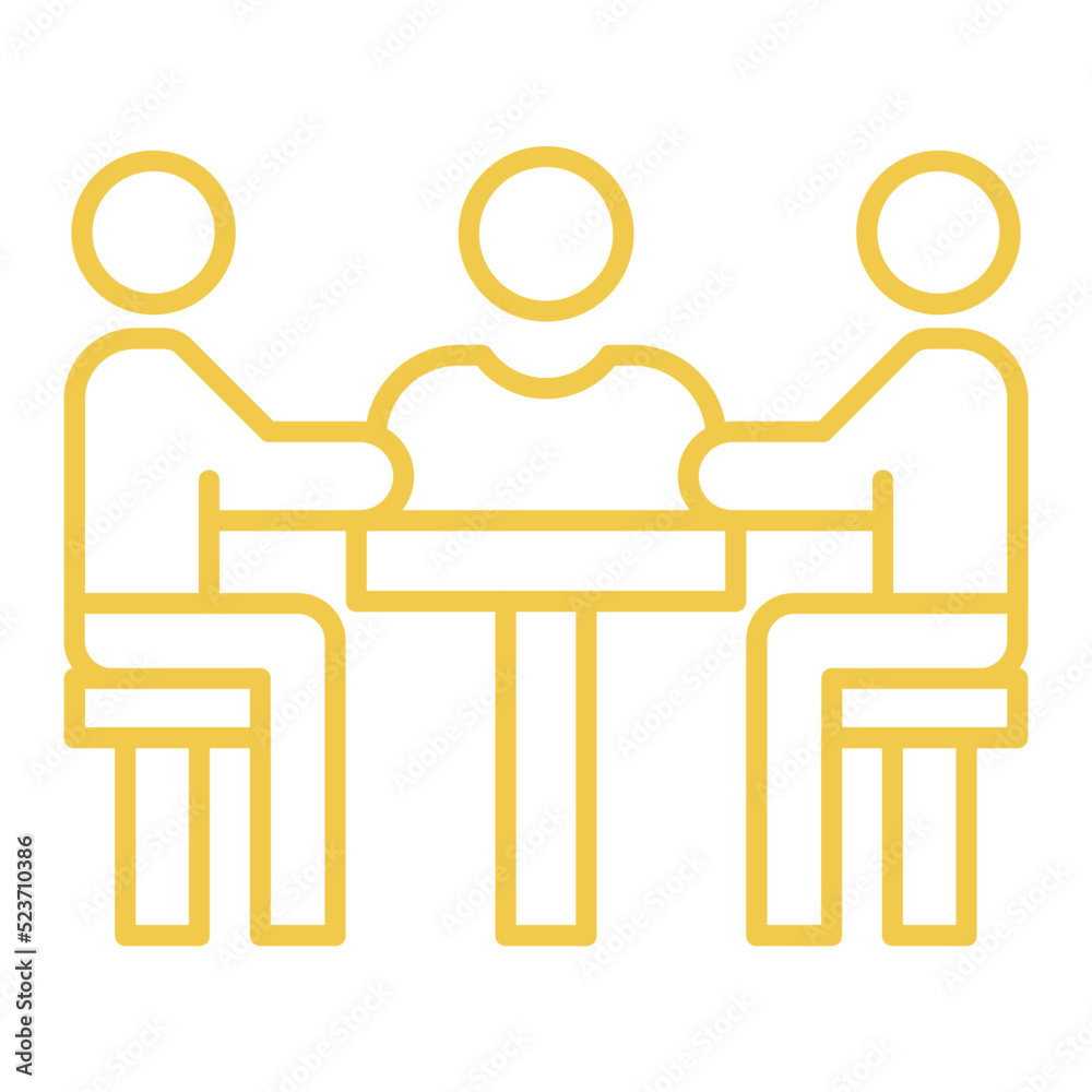 Meeting Multicolor Line Icon