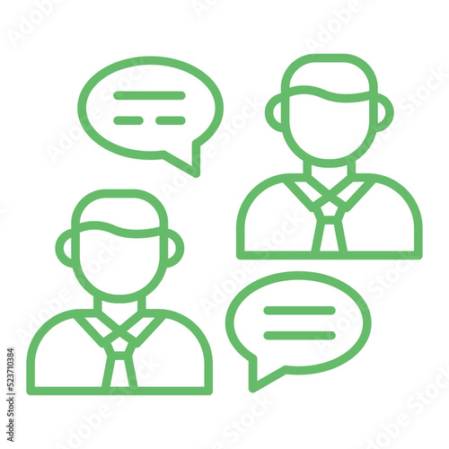Conversation Multicolor Line Icon