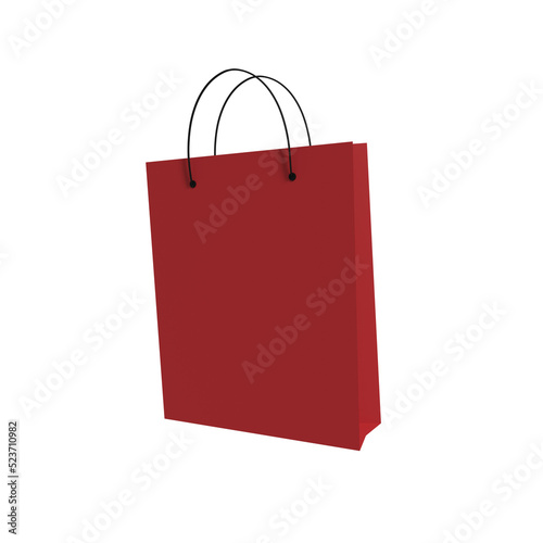 isolated shop bag 3d illustration