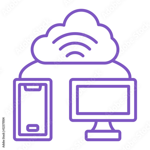 Wifi Connection Multicolor Line Icon