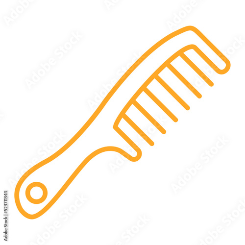 Hair Comb Multicolor Line Icon