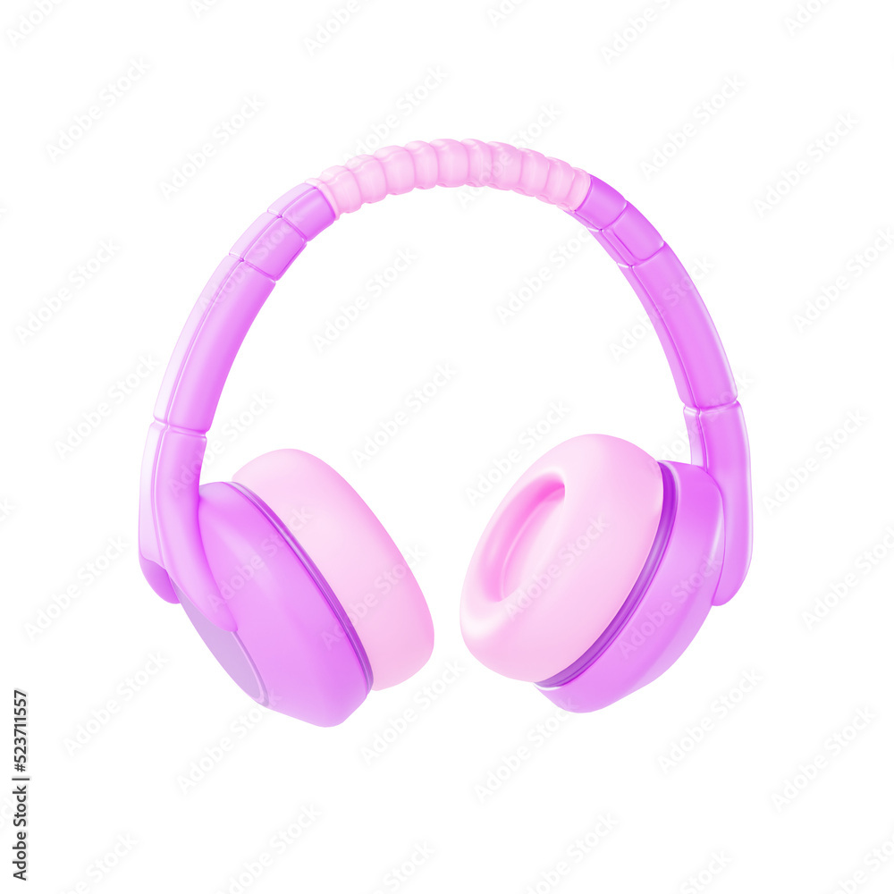 Headphone Electronic Device, 3d Illustration
