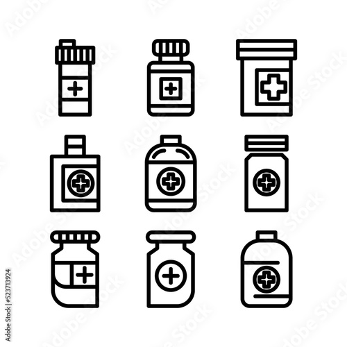 bottle medicine icon or logo isolated sign symbol vector illustration - high quality black style vector icons

