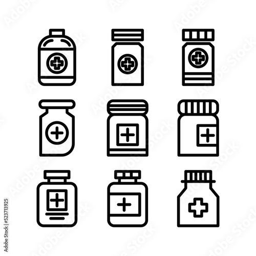 bottle medicine icon or logo isolated sign symbol vector illustration - high quality black style vector icons
