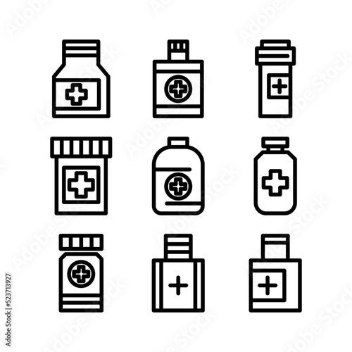 bottle medicine icon or logo isolated sign symbol vector illustration - high quality black style vector icons
