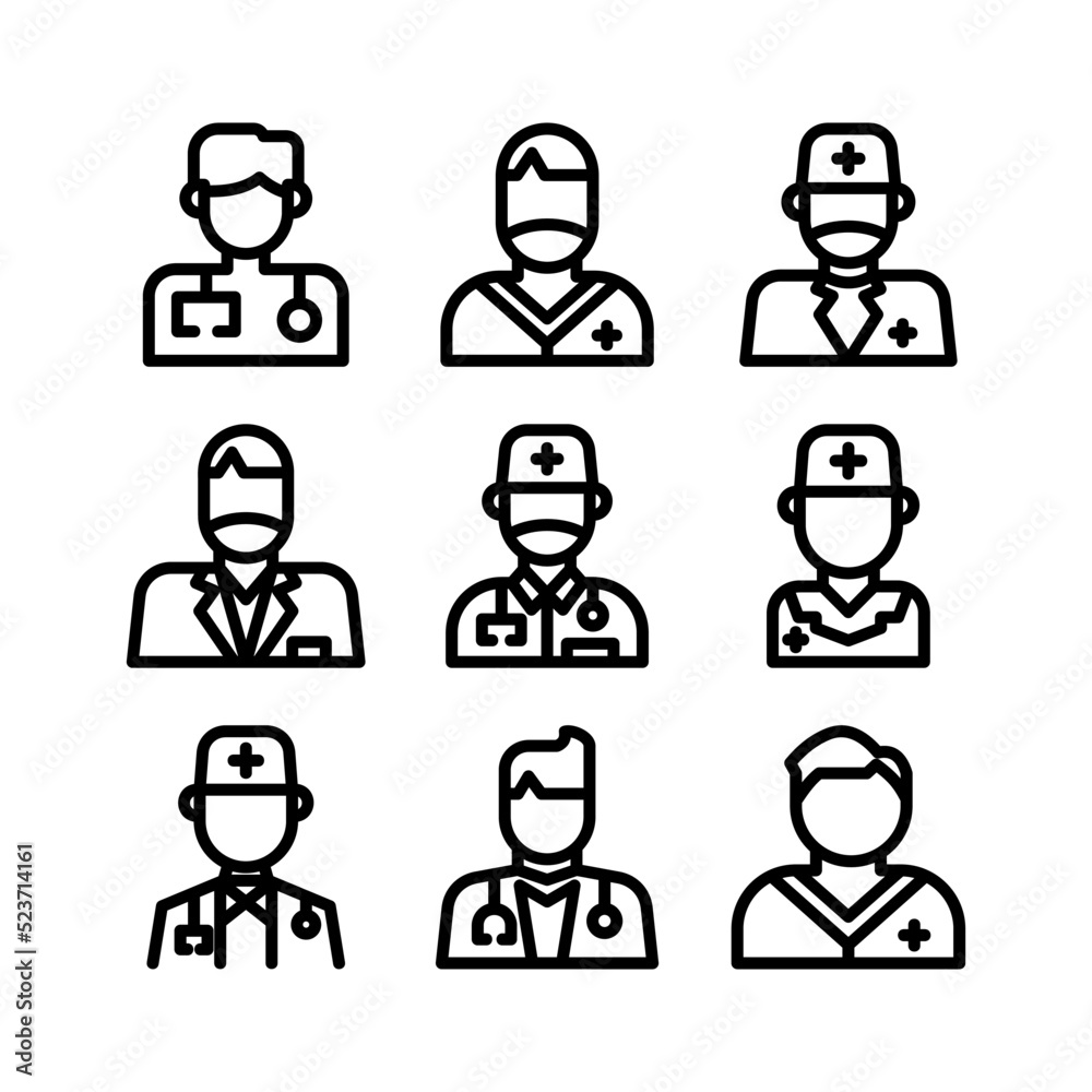 man doctor icon or logo isolated sign symbol vector illustration - high quality black style vector icons
