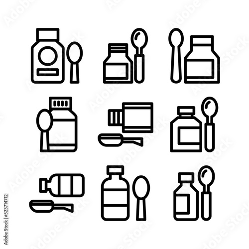 syrup medicine icon or logo isolated sign symbol vector illustration - high quality black style vector icons
