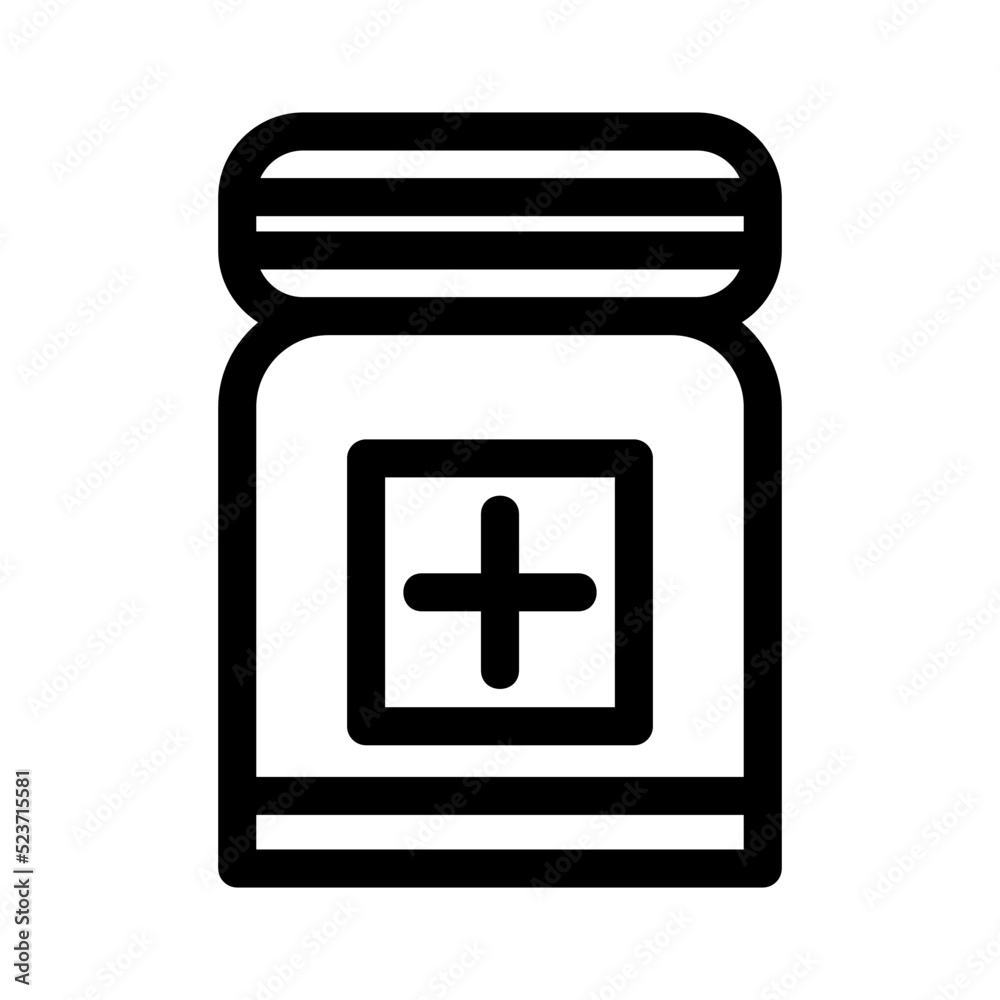 Obraz premium bottle medicine icon or logo isolated sign symbol vector illustration - high quality black style vector icons 