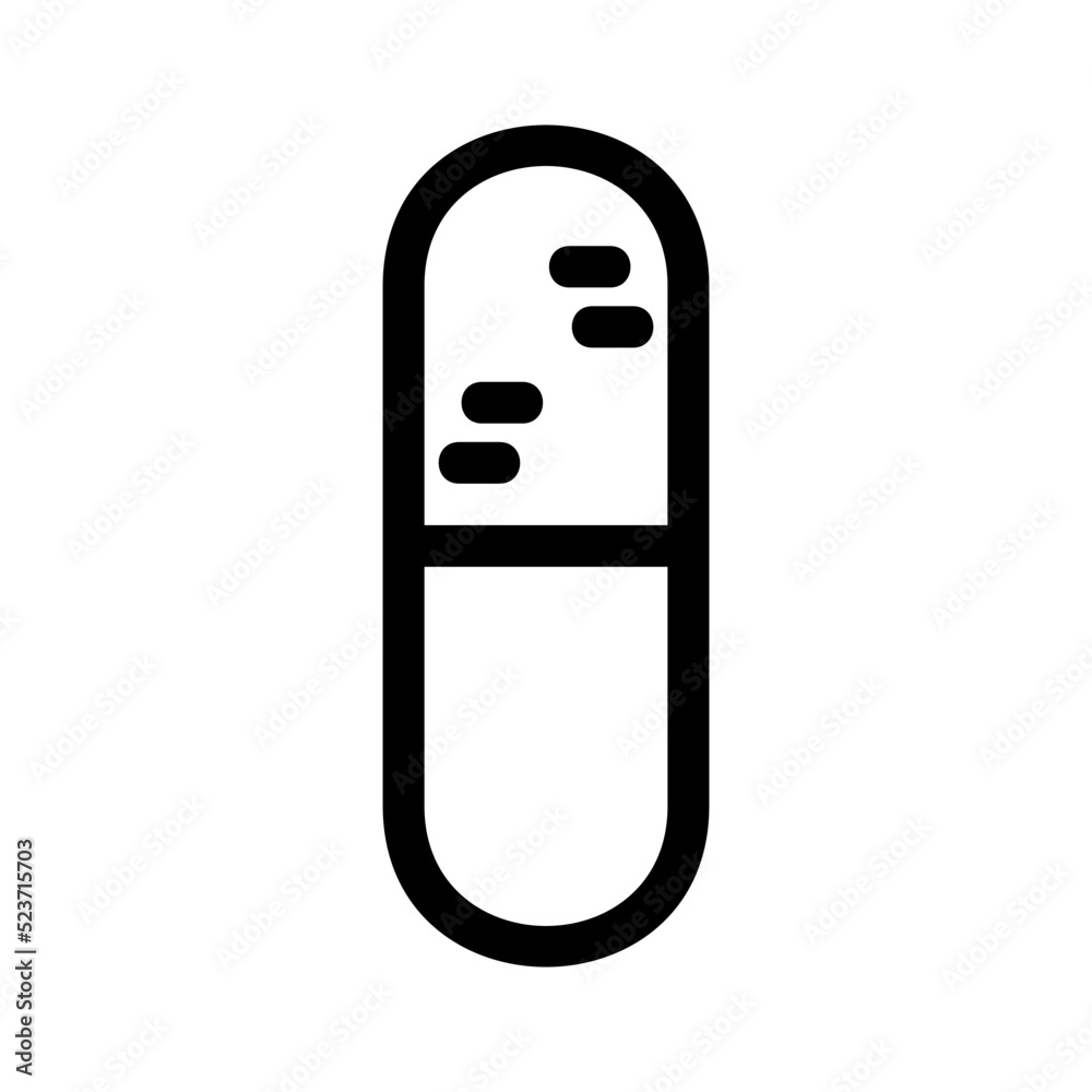capsule icon or logo isolated sign symbol vector illustration - high quality black style vector icons
