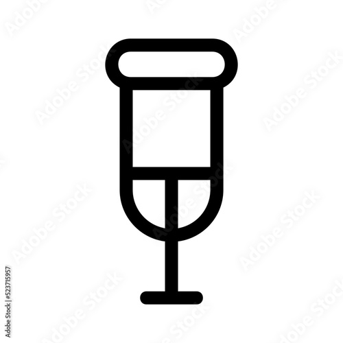 crutch icon or logo isolated sign symbol vector illustration - high quality black style vector icons

