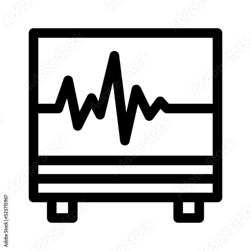 electrocardiograph icon or logo isolated sign symbol vector illustration - high quality black style vector icons
