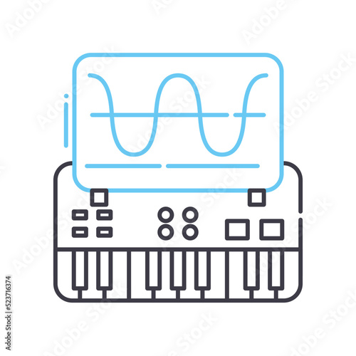 actuator line icon, outline symbol, vector illustration, concept sign