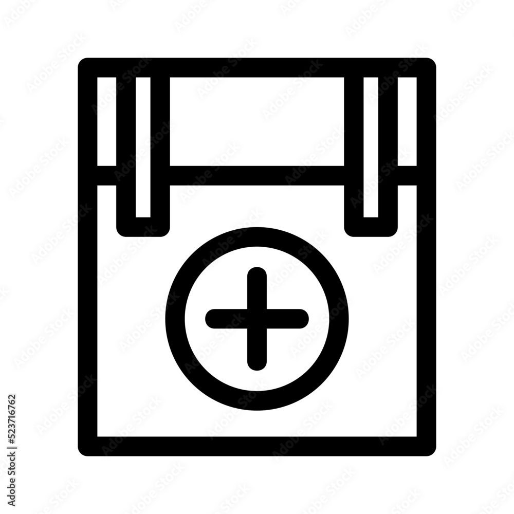 Obraz premium medical box icon or logo isolated sign symbol vector illustration - high quality black style vector icons 