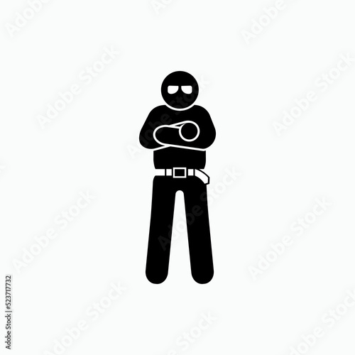Bodyguard Icon. Protector Symbol - Vector.