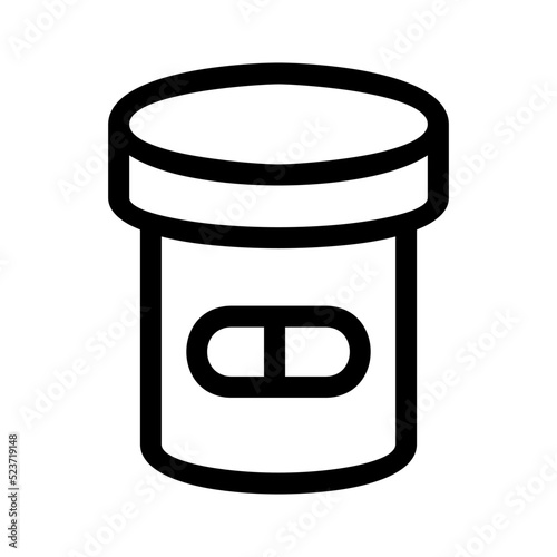 vitamin bottle icon or logo isolated sign symbol vector illustration - high quality black style vector icons
