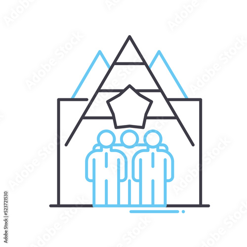 corporate culture line icon, outline symbol, vector illustration, concept sign
