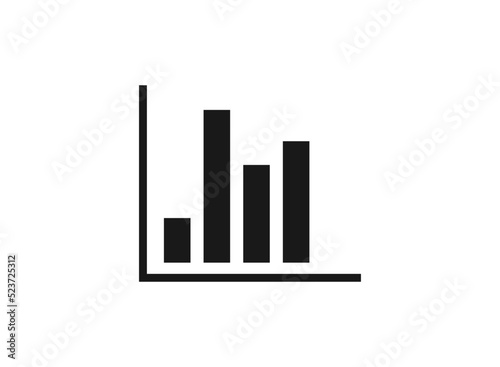 Vector chart icon. Graph growing up  movement  growth  progress