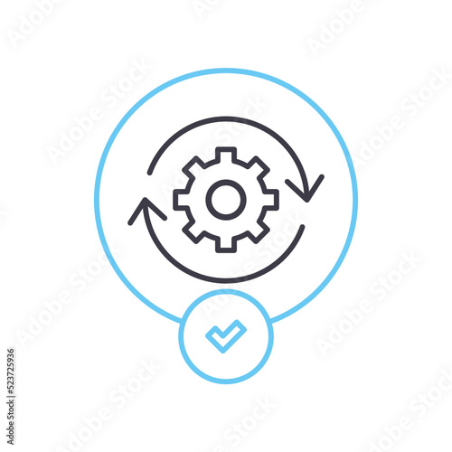 continious intergration line icon, outline symbol, vector illustration, concept sign