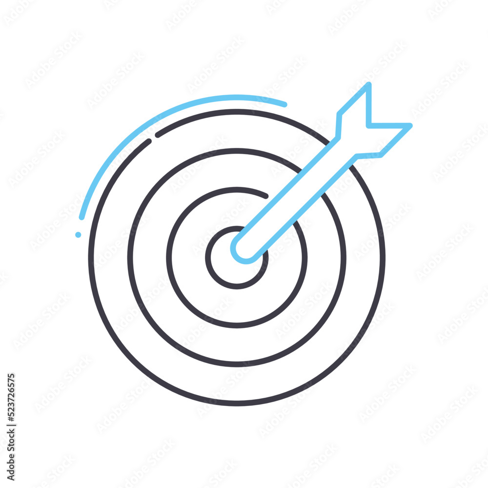 dart board line icon, outline symbol, vector illustration, concept sign dart board line icon, outline symbol, vector illustration, concept sign