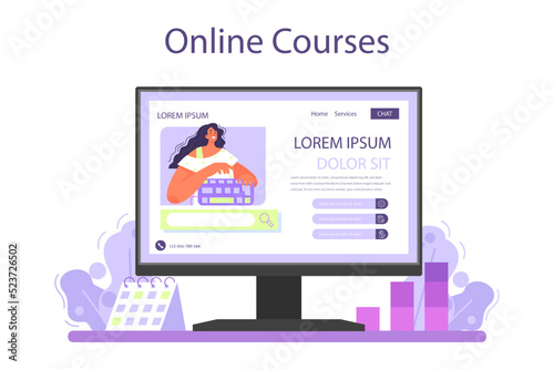 System analyst online service or platform. IT technologies and systems