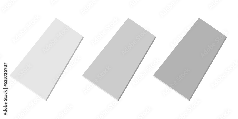 gypsum plasterboard isolated on white background. Drywall panels stack vector icon. Cartoon isometric stack of sheets of drywall. Building materials.