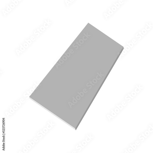 gypsum plasterboard isolated on white background. Drywall panels stack vector icon. Cartoon isometric stack of sheets of drywall. Building materials.