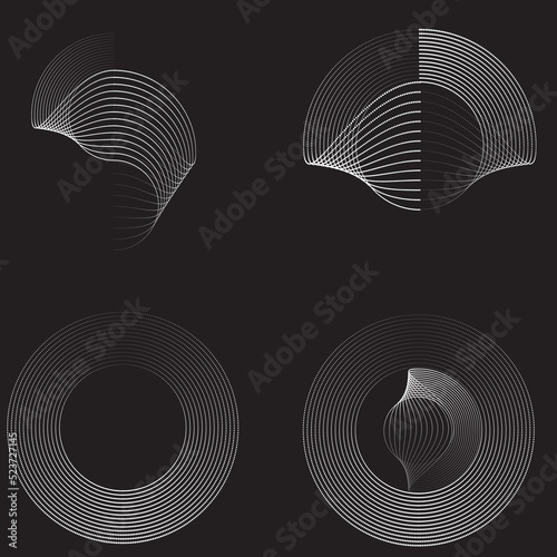 Halftone dots in circle form. round logo . vector dotted frame . design element