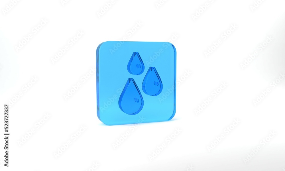Blue Drops of honey icon isolated on grey background. Honey cells symbol. Sweet natural food. Glass square button. 3d illustration 3D render Blue Drops of honey icon isolated on grey background. Honey cells symbol. Sweet natural food. Glass square button. 3d illustration 3D render