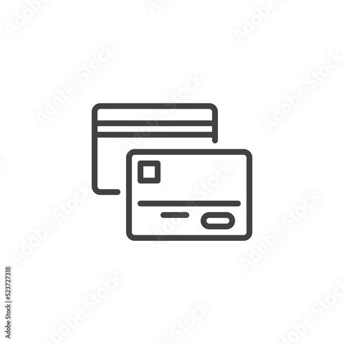 Credit card line icon