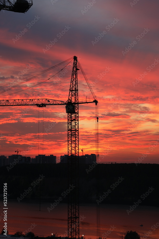 beautiful sky landscape at sunset