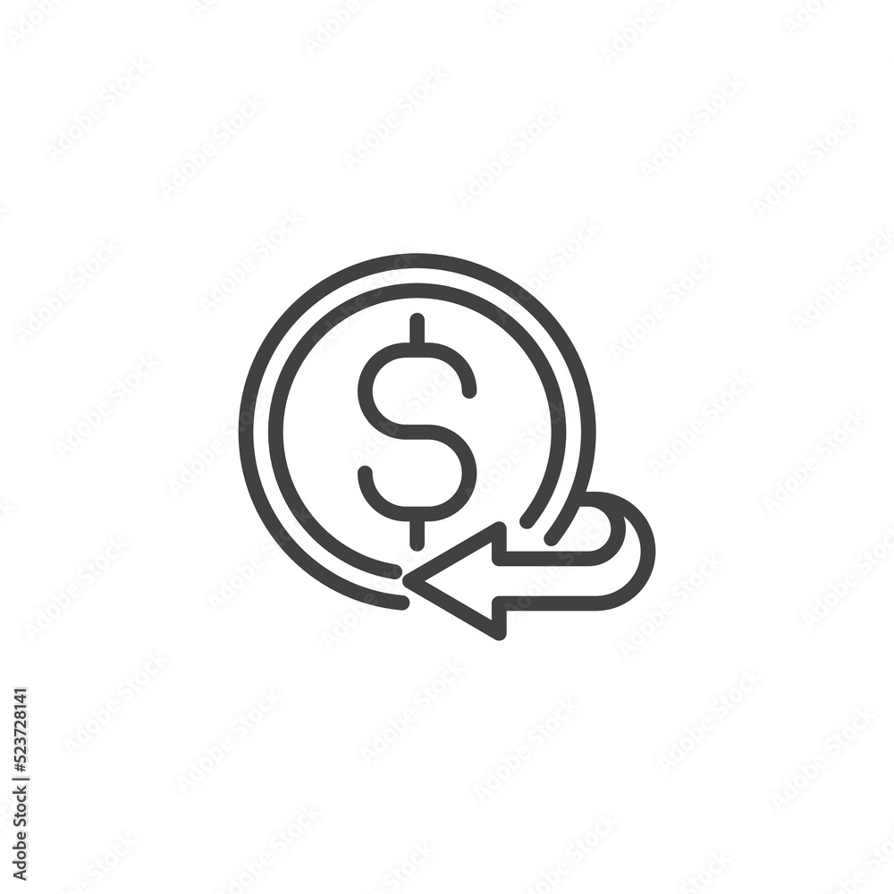 Money back guarantee line icon
