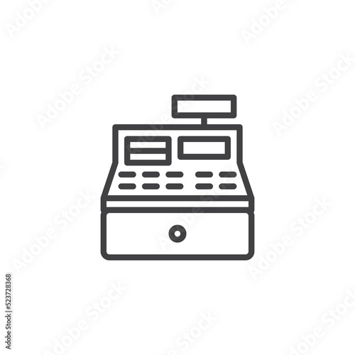 Cash register line icon