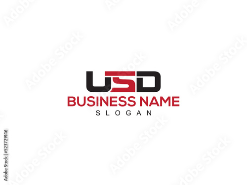 Classic USD Logo Letter, Colorful usd Logo Icon Design With Three Alphabet Letter For Any Type Of Business