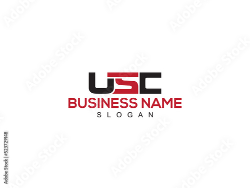 Classic USC Logo Letter, Colorful usc Logo Icon Design With Three Alphabet Letter For Any Type Of Business photo