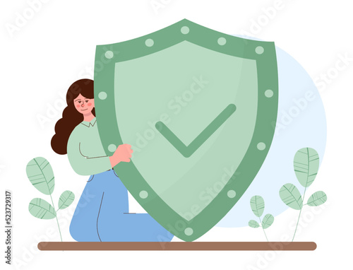 Insurance concept. Idea of security and protection of property