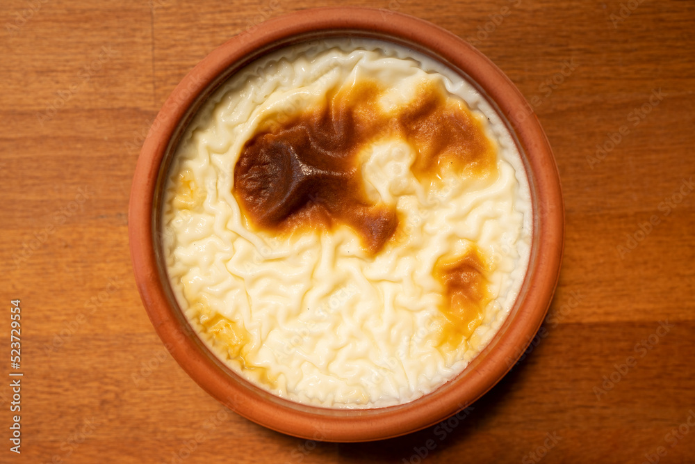 Traditional Turkish Milk Dessert, Rice Pudding, Hamsiköy Trabzon, Turkey Traditional Turkish Milk Dessert, Rice Pudding, Hamsiköy Trabzon, Turkey