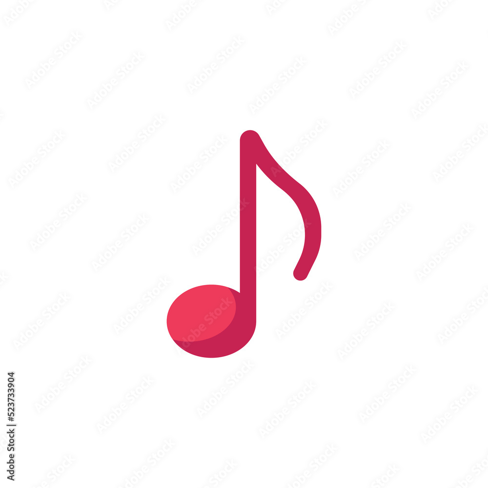 Music note flat icon