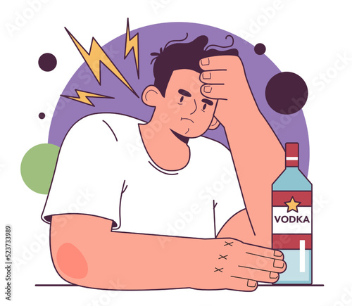 Depression concept. Mental disorder, feeling of despair and helplessness.