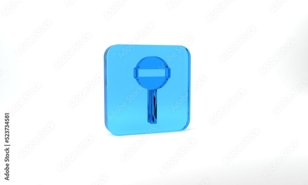 Blue Lollipop icon isolated on grey background. Food, delicious symbol. Happy Halloween party. Glass square button. 3d illustration 3D render Blue Lollipop icon isolated on grey background. Food, delicious symbol. Happy Halloween party. Glass square button. 3d illustration 3D render